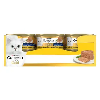 PURINA GOURMET® GOLD MOUSSE konservi kaķiem, pastēte ar vistas gaļu, 85g